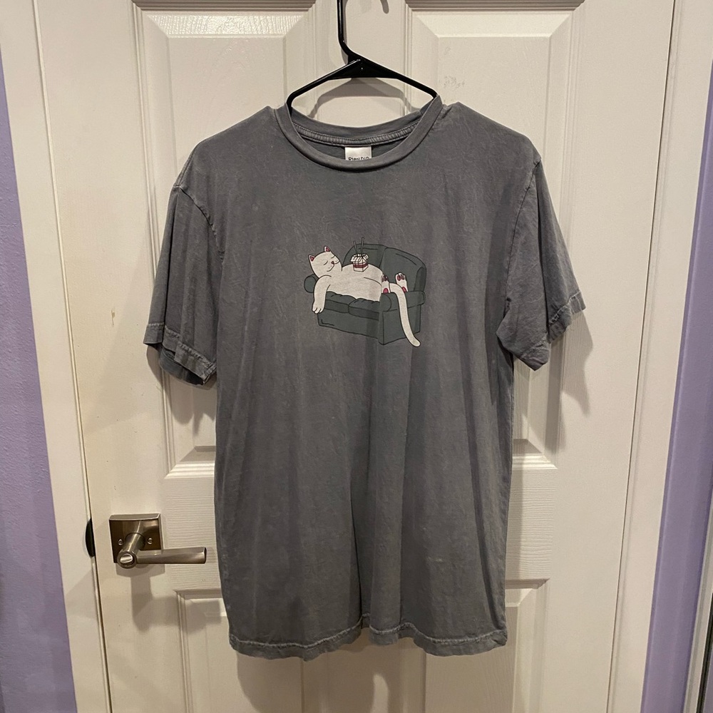 Ripndip Cat on Couch Tee Shirt